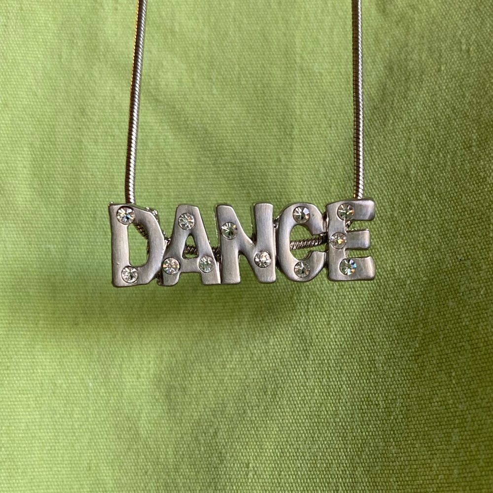 Cute Silver Dance Necklace